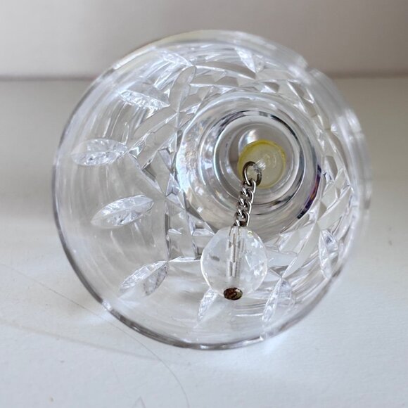 Tyrone Crystal Irish Bell Leaf Etching Small 4" Ireland New - Picture 5 of 5